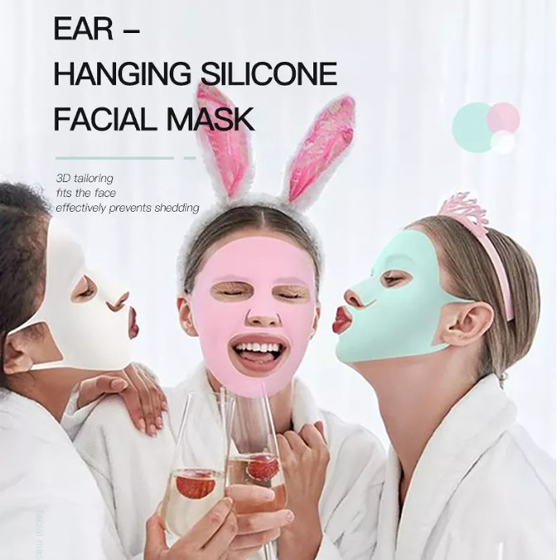 Masca de silicon reutilizabilă Acoperire Silicon Piele Masca reutilizabilă Masca de Silicon Facial Masca anti-Evaporare Instrumente de îngrijire facială