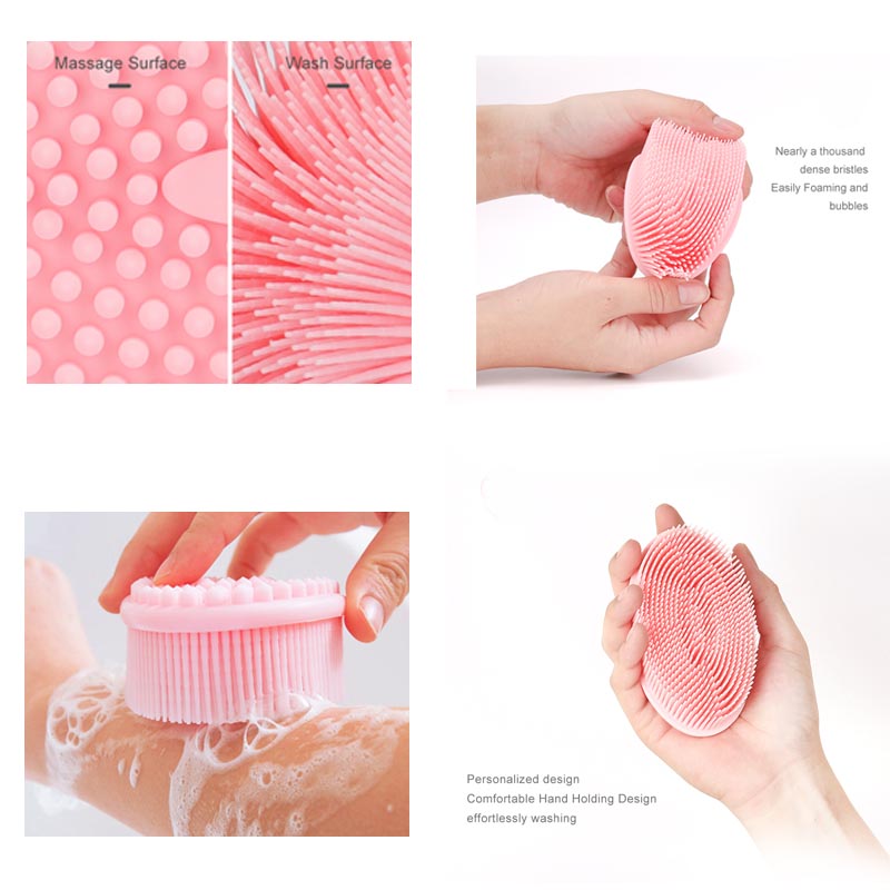 Silicon Body Scrubber Loofah Exfoliant Body Bath Bath Bather LOOFAH PERIE PENTRU COPII PENTRU COPII RENSIBILI bărbați toate pielea